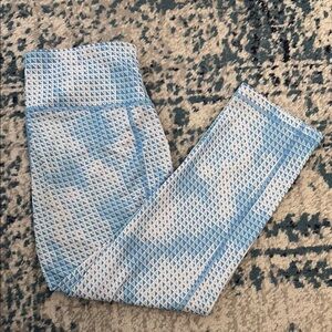 Blue and White Athletic Leggings